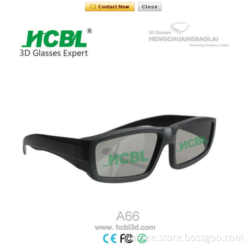 Plastic ABS Frame Polarized Linear Imax 3D Glasses With 0.29 - 0.4mm TAC Filter Lens